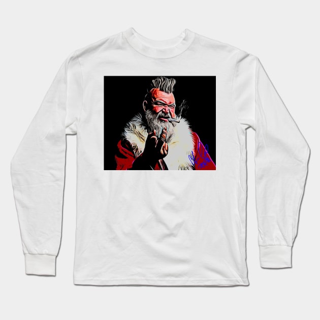 F U Santa Long Sleeve T-Shirt by ROXIT13